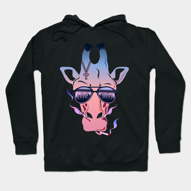 Pink Giraffe Hoodie by sisidsi